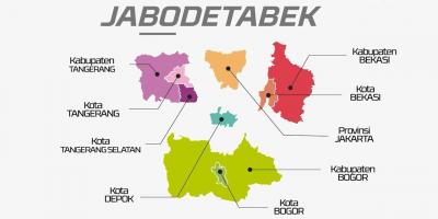 מפה של jabodetabek