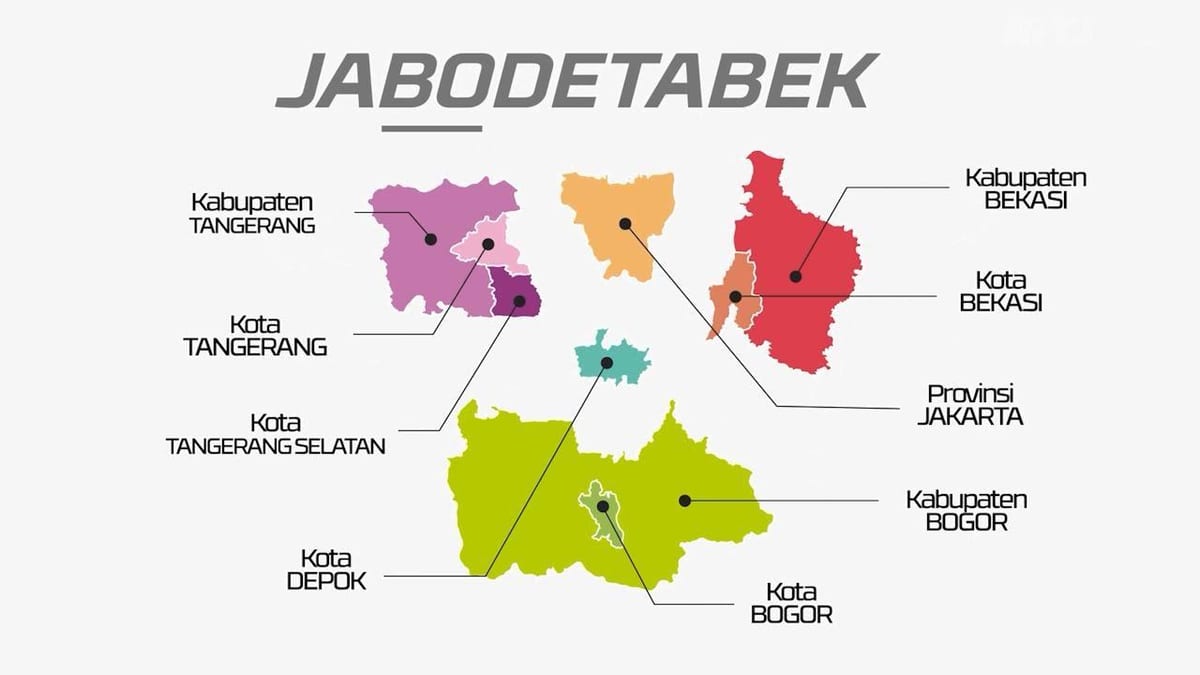 מפה של jabodetabek