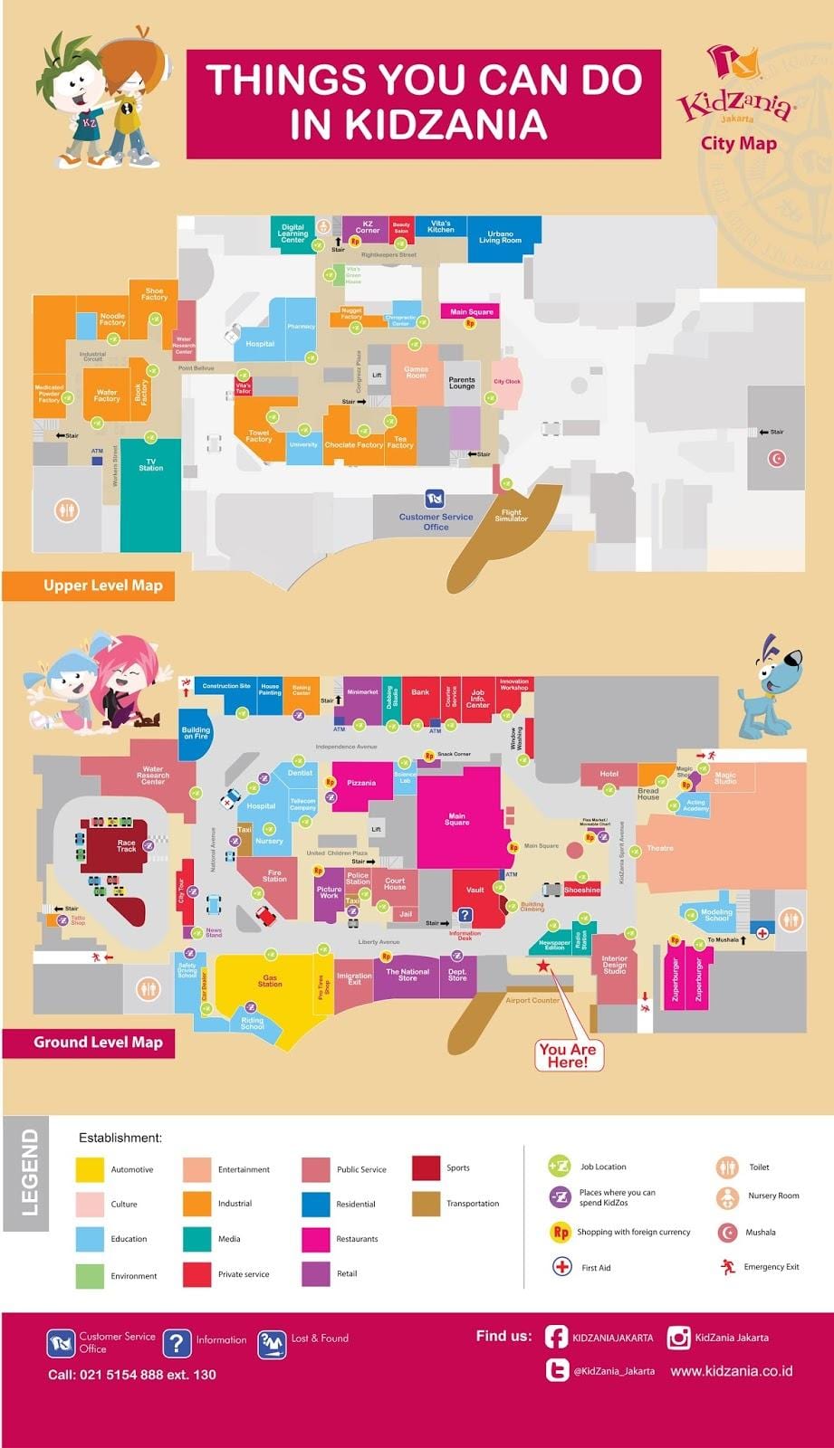 מפה של kidzania ג ' קרטה