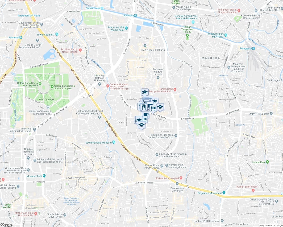 מפה של kuningan ג ' קרטה
