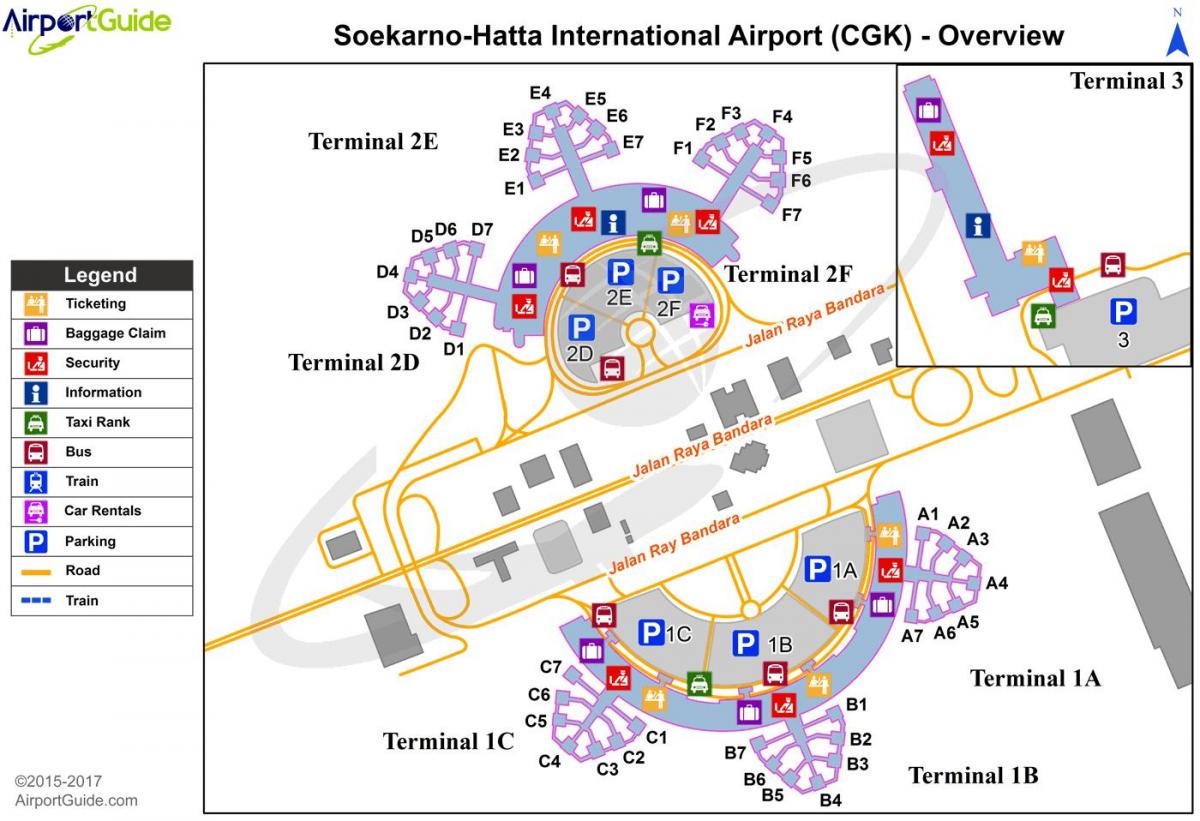 soekarno hatta התעופה הבינלאומי מפה