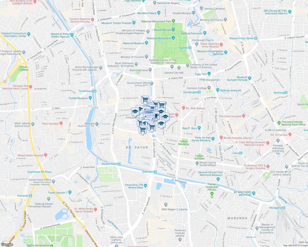 מפה של thamrin ג ' קרטה