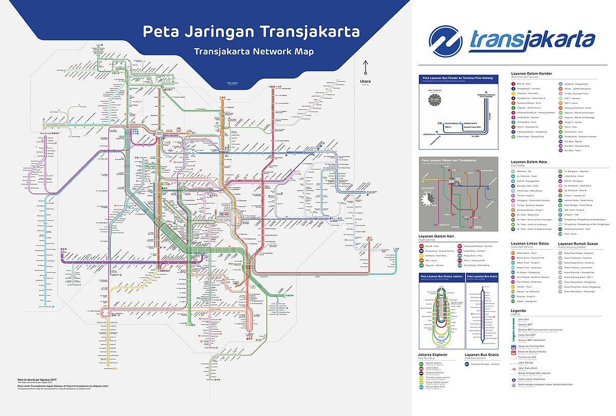 transJakarta כביש מפה