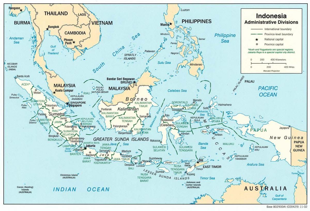 אינדונזיה ג ' קרטה מפת העולם