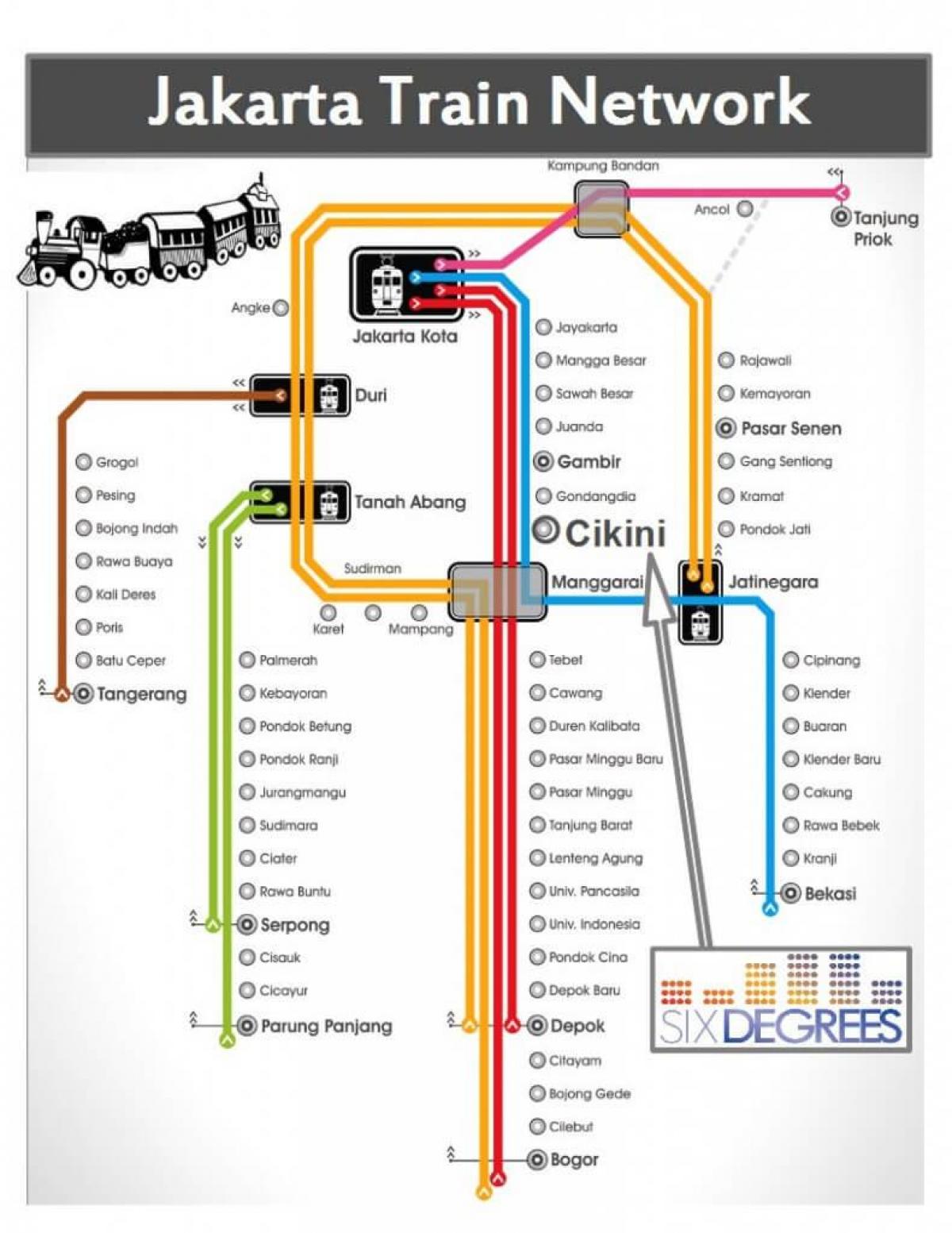מפה של תחנת הרכבת ג ' קרטה
