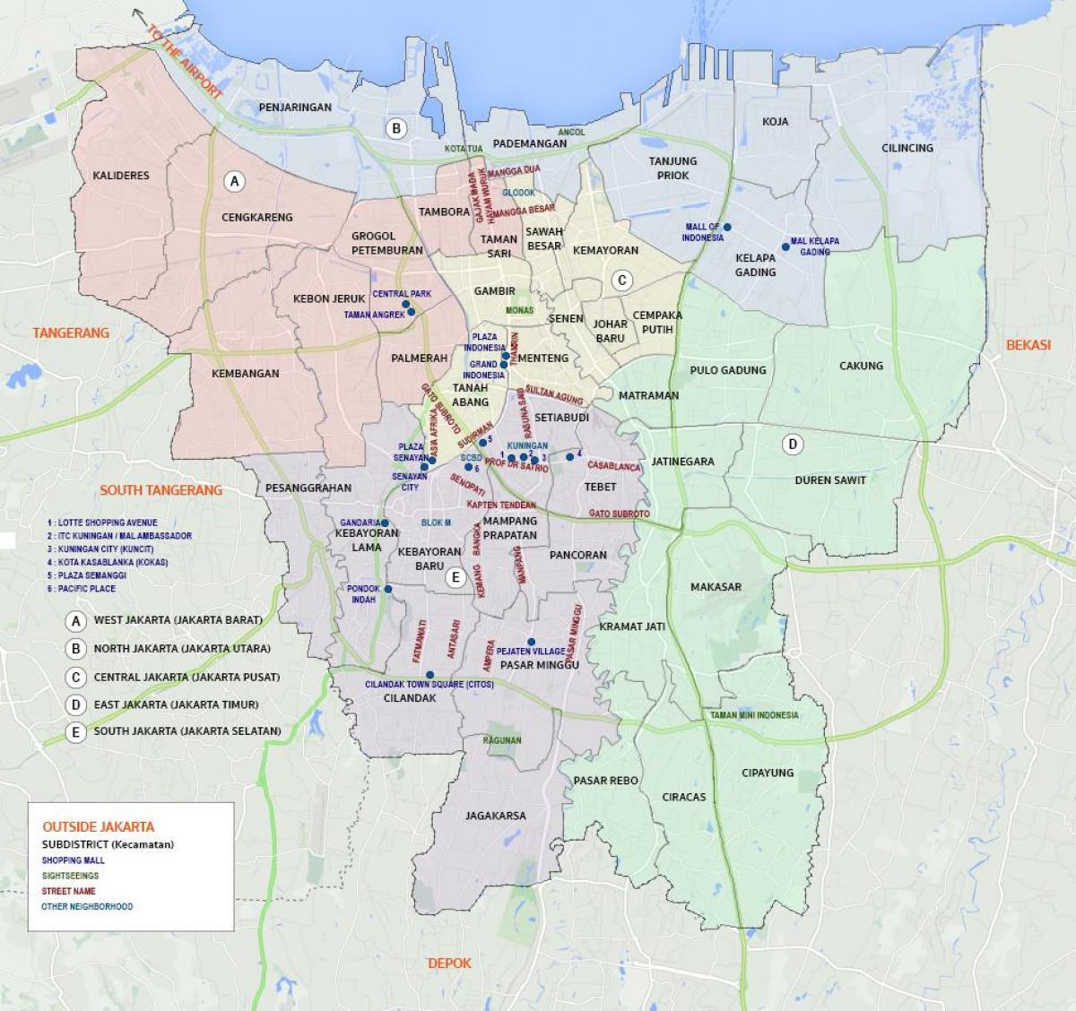 עיר הבירה של אינדונזיה מפה
