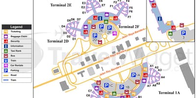 Soekarno hatta התעופה טרמינל מפה