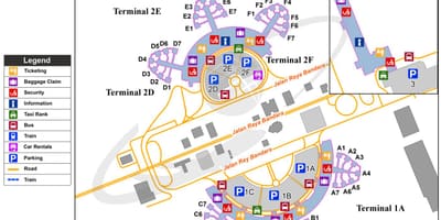 Cgk התעופה מפה