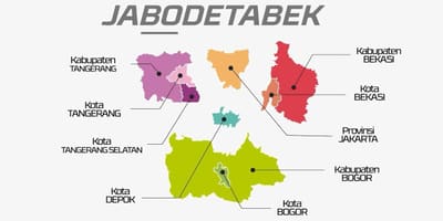 מפה של jabodetabek